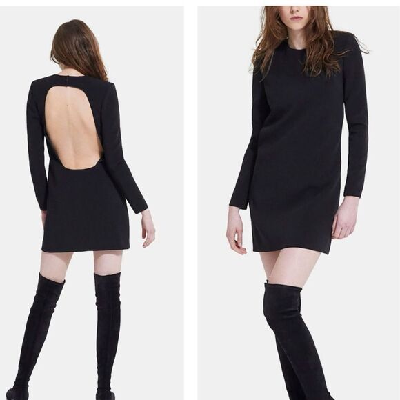NWT The Kooples‎ women's short black dress with back cutout size 2 medium - Picture 1 of 15